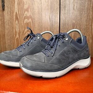 Clarks‎ Wavewalk Waterproof Suede Casual Shoes Women 10.5 Gray Lace Up Casual
